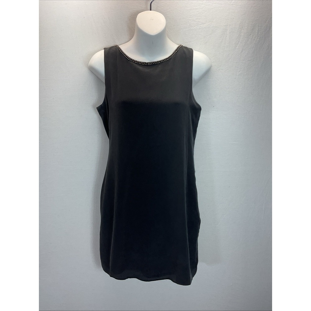 M M Couture mini Dress MD Black Sequins‎ beaded open back silk party coctail
